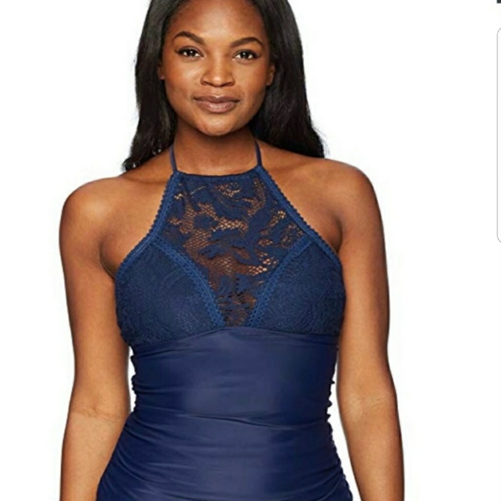 Gorgeous navy blue swim tankini